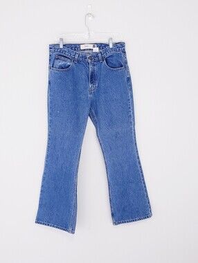 GAP Flare Blue Jeans Size 10 Short Y2K High Rise School Slouchy Jean